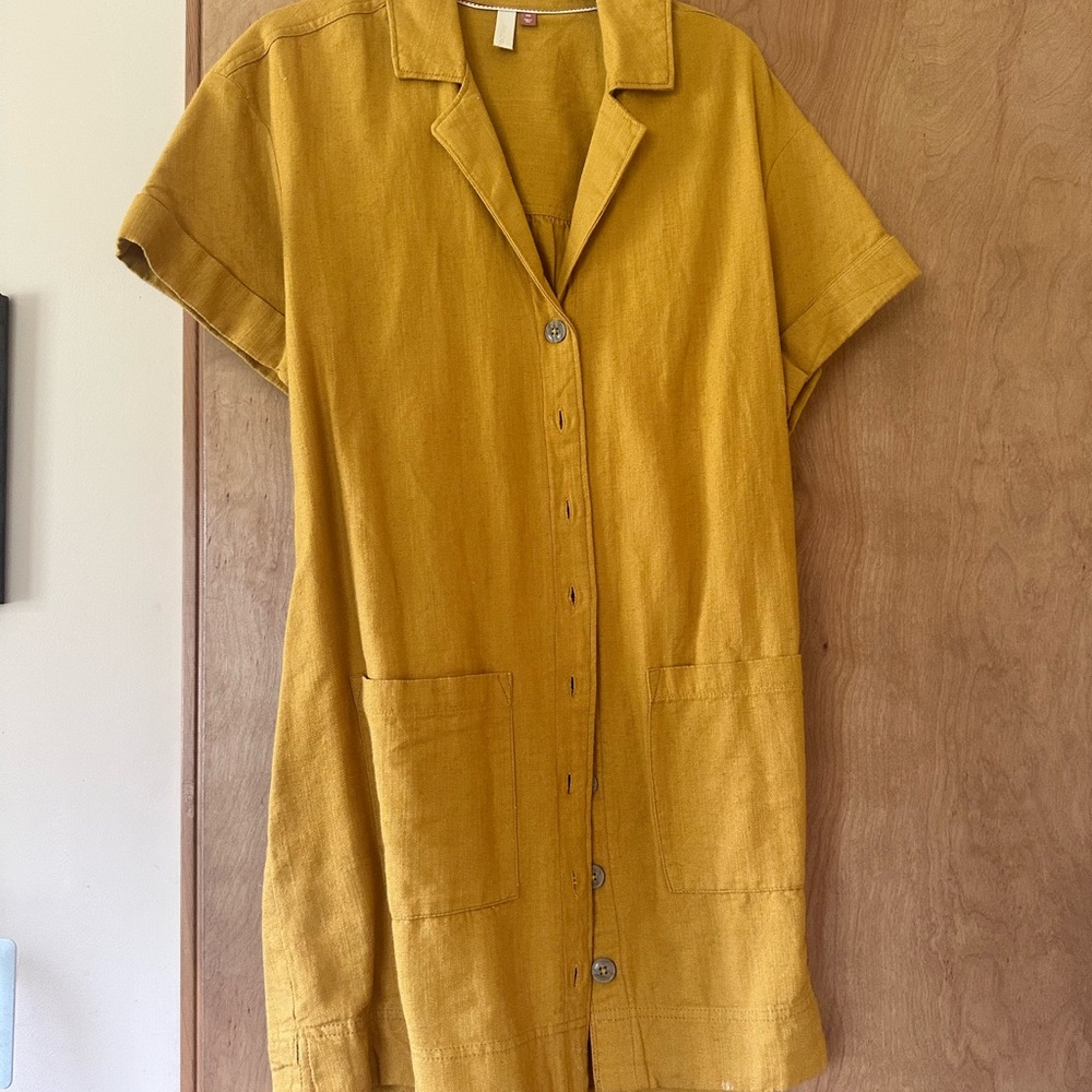 Pilcro mustard dress